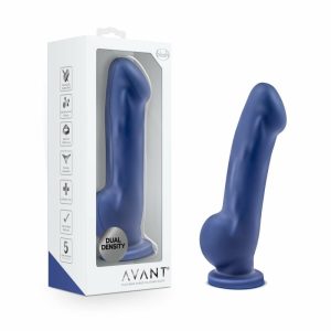 Artisan | Ergo Indigo D8: Artisan 7 Inch Dildo with Suction Cup Base – Elegantly Made with Smooth Ultrasilk® Purio™ Silicone Artisan Artisan