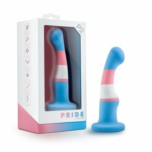 Artisan | Pride True Blue P2: Artisan 6 Inch Curved P-Spot / G-Spot Dildo with Suction Cup Base – Elegantly Made with Smooth Ultrasilk® Purio™ Silicone Artisan Artisan