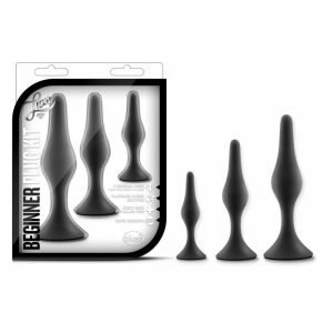 Beginner Kits | Beginner Kit Black Anal Plug With Suction Cup Base Anal Beginner Kits