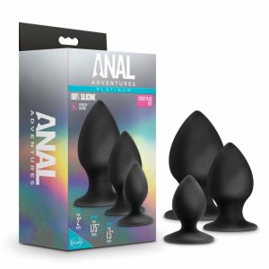 Beginner Kits | Stout Kit Black Anal Plug Anal Beginner Kits