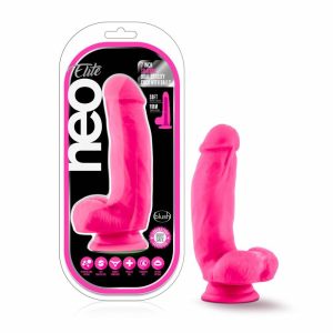 Bright & Colorful | Neon Pink: 7-Inch Long Dildo – Made with Purio™ Silicone & SensaFeel® Dual Density Realistic Technology Bright & Colorful Bright & Colorful