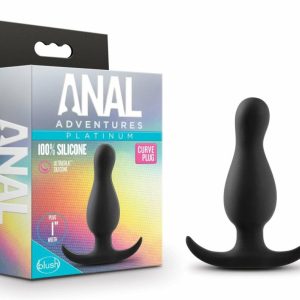 Butt Plugs | Curve Curved Black 3.5-Inch Anal Plug Anal Butt Plugs