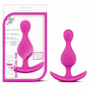 Butt Plugs | Explore Fuchsia 4.5-Inch Anal Plug With Handle Anal Butt Plugs