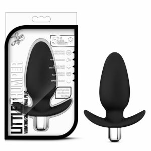 Butt Plugs | Little Thumper Black 4.5-Inch Vibrating Anal Plug With Handle Anal Butt Plugs