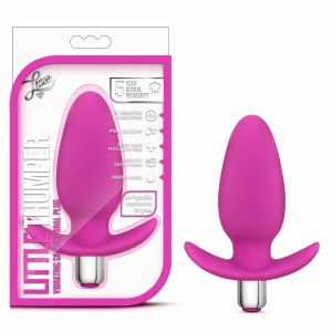 Butt Plugs | Little Thumper Fuchsia 4.75-Inch Vibrating Anal Plug With Handle Anal Butt Plugs