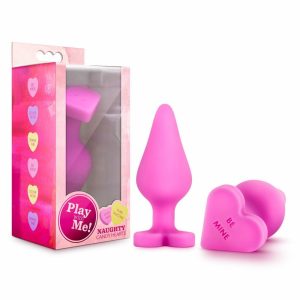 Butt Plugs | Naughty Candy Heart Be Mine Pink 3.5-Inch Anal Plug Anal Butt Plugs