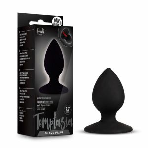 Butt Plugs | Slave Black 2.5-Inch Anal Plug With Suction Cup Base Anal Butt Plugs