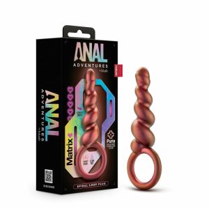 Butt Plugs | Spiral Loop Copper 5.25-Inch Anal Plug Anal Butt Plugs