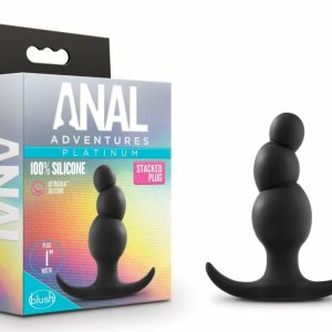 Butt Plugs | Stacked Black 3.25-Inch Anal Plug Anal Butt Plugs