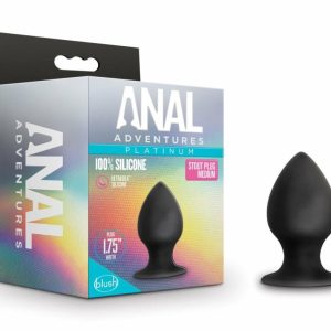 Butt Plugs | Stout Black 3-Inch Anal Plug With Suction Cup Base Anal Butt Plugs