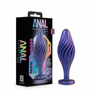 Butt Plugs | Swirling Bling Sapphire 4.5-Inch Anal Plug Anal Butt Plugs