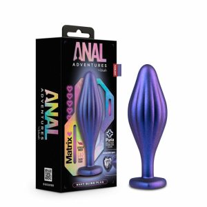 Butt Plugs | Wavy Bling Sapphire 4.5-Inch Anal Plug Anal Butt Plugs