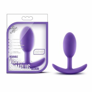 Butt Plugs | Wearable Vibra Slim Purple 4-Inch Anal Plug Anal Butt Plugs