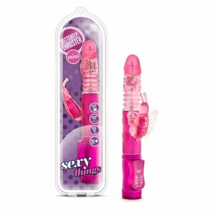 Clitoris Stimulation | Butterfly Thruster Mini Fuchsia 9.75-Inch Rabbit Vibrator Clitoris Stimulation Clitoris Stimulation