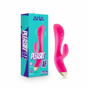 Clitoris Stimulation | Pleasin’ AF: Clitoris Stimulator + Dual Pulsations Fuchsia Silicone Vibrator Clitoris Stimulation Clitoris Stimulation