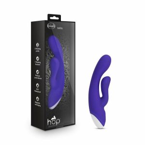 Clitoris Stimulation | Trix G-Spot + Clitorial Stimulating Midnight 7-Inch Ultrasilk Silicone Rechargeable Rabbit Vibrator Clitoris Stimulation Clitoris Stimulation