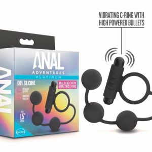 Couple’s Vibrators | Black 13.5-Inch Vibrating Anal Beads Couple's Vibrators Couple's Vibrators