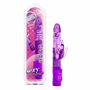 Couple’s Vibrators | Butterfly Thruster Mini Purple 9.75-Inch Rabbit Vibrator Couple's Vibrators Couple's Vibrators