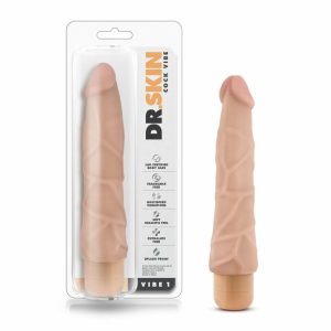 Couple’s Vibrators | Cock Vibe 1 Realistic Beige 9-Inch Long Vibrating Dildo Couple's Vibrators Couple's Vibrators