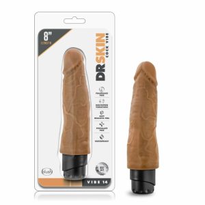 Couple’s Vibrators | Cock Vibe 14 Realistic Mocha 8-Inch Long Vibrating Dildo Couple's Vibrators Couple's Vibrators