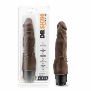 Couple’s Vibrators | Cock Vibe 4 Realistic Chocolate 8-Inch Long Vibrating Dildo Couple's Vibrators Couple's Vibrators