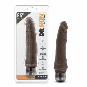 Couple’s Vibrators | Cock Vibe 7 Realistic Chocolate 8.5-Inch Long Vibrating Dildo Couple's Vibrators Couple's Vibrators