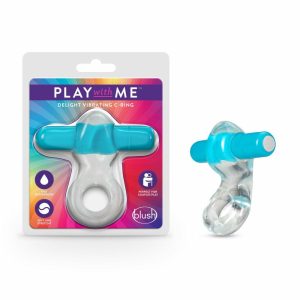 Couple’s Vibrators | Delight: Blue Vibrating Penis Ring Couple's Vibrators Couple's Vibrators