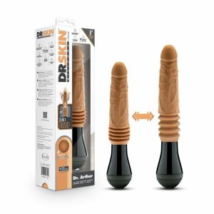 Couple’s Vibrators | Dr. Arthur Large 10.5 Inch Vibrating, Gyrating And Thrusting Dildo in Tan – Made With Puria® Platinum Cured Silicone Couple's Vibrators Couple's Vibrators