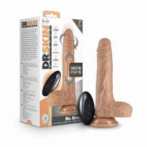 Couple’s Vibrators | Dr. Grey Vanilla 7.75-Inch Long Rechargeable Thrusting & Vibrating Dildo With Suction Cup Base Couple's Vibrators Couple's Vibrators