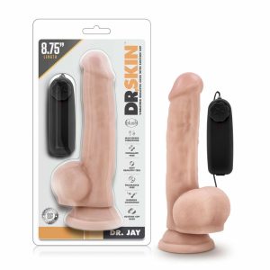 Couple’s Vibrators | Dr. Jay Realistic Vanilla 8.75-Inch Long Remote Control Vibrating Dildo With Suction Cup Base Couple's Vibrators Couple's Vibrators