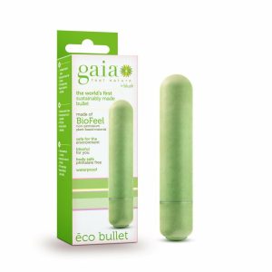 Couple’s Vibrators | Eco Bullet: Plant-Based 4″ Smooth Waterproof Bullet Vibrator in Green – Made from Sustainable BioFeel™ Couple's Vibrators Couple's Vibrators