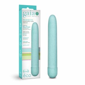 Couple’s Vibrators | Eco: Plant-Based 7″ Slim Multispeed Vibrator in Aqua – Made from Sustainable BioFeel™ Couple's Vibrators Couple's Vibrators