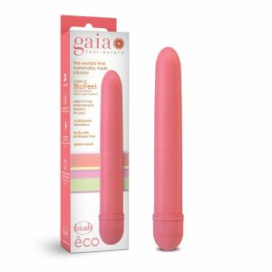 Couple’s Vibrators | Eco: Plant-Based 7″ Slim Multispeed Vibrator in Coral – Made from Sustainable BioFeel™ Couple's Vibrators Couple's Vibrators