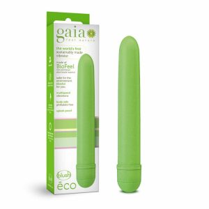 Couple’s Vibrators | Eco: Plant-Based 7″ Slim Multispeed Vibrator in Green – Made from Sustainable BioFeel™ Couple's Vibrators Couple's Vibrators