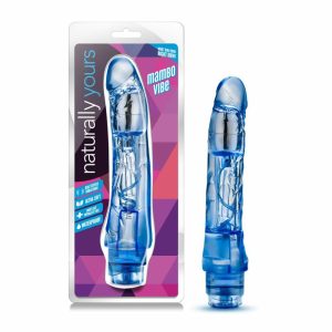 Couple’s Vibrators | Mambo Vibe Realistic Curved Blue 9-Inch Long Vibrating Dildo Couple's Vibrators Couple's Vibrators