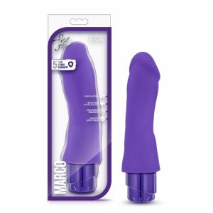 Couple’s Vibrators | Marco Curved G-Spot Purple 7.75-Inch Long Vibrating Dildo Couple's Vibrators Couple's Vibrators