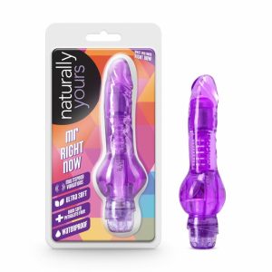 Couple’s Vibrators | Mr. Right Now Realistic Purple 6.5-Inch Long Vibrating Dildo Couple's Vibrators Couple's Vibrators