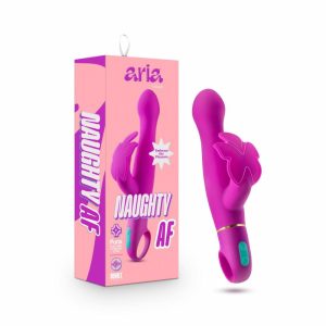 Couple’s Vibrators | Naughty AF: Clitoris Stimulator Plum Silicone Vibrator with Powerful RumboTech™ Technology Couple's Vibrators Couple's Vibrators