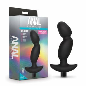 Couple’s Vibrators | Prostate Massager 04  Black 6.5-Inch Vibrating Rechargeable Anal Plug Couple's Vibrators Couple's Vibrators