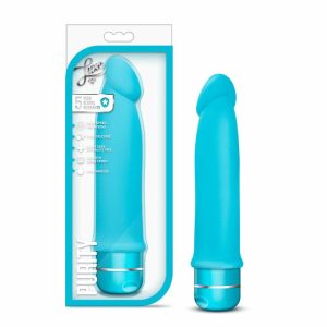 Couple’s Vibrators | Purity Blue 7.5-Inch Long Vibrating Dildo Couple's Vibrators Couple's Vibrators