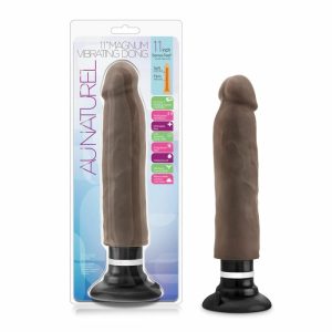 Couple’s Vibrators | Realistic Chocolate 11-Inch Long Vibrating Dildo With Suction Cup Base Couple's Vibrators Couple's Vibrators