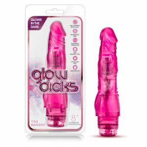 Couple’s Vibrators | The Banger Realistic Pink 8-Inch Long Vibrating Dildo Couple's Vibrators Couple's Vibrators