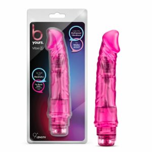 Couple’s Vibrators | Vibe 6 Realistic Pink 9.25-Inch Long Vibrating Dildo Couple's Vibrators Couple's Vibrators