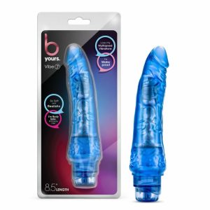 Couple’s Vibrators | Vibe 7 Realistic Blue 8.5-Inch Long Vibrating Dildo Couple's Vibrators Couple's Vibrators