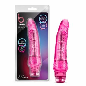 Couple’s Vibrators | Vibe 7 Realistic Pink 8.5-Inch Long Vibrating Dildo Couple's Vibrators Couple's Vibrators