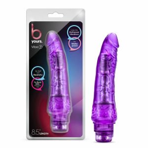 Couple’s Vibrators | Vibe 7 Realistic Purple 8.5-Inch Long Vibrating Dildo Couple's Vibrators Couple's Vibrators