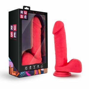 G-Spot Stimulation | Big Poppa Realistic G-Spot Cerise 7.75-Inch Long Dildo With Balls & Suction Cup Base Dildos G-Spot Stimulation