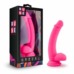 G-Spot Stimulation | D Thang Realistic G-Spot Hot Pink 7.75-Inch Long Dildo With Balls & Suction Cup Base Dildos G-Spot Stimulation