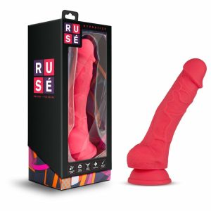 G-Spot Stimulation | Hypnotize Realistic G-Spot Cerise 7.5-Inch Long Dildo With Balls & Suction Cup Base Dildos G-Spot Stimulation