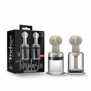 Nipple Pumps | Clit & Nipple Large Twist Suckers Set of 2 Clear Pump Nipple Pumps Nipple Pumps